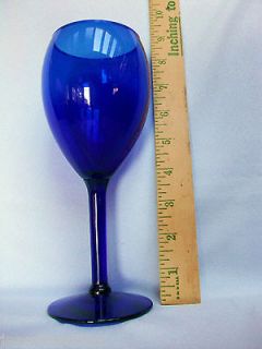 Cobalt Blue Glass Goblet Stemmed Footed 8 Wine Glass Tumbler(s)