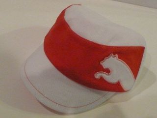 New Puma Golf Special Edition Military Cap Hat, White/Poinsettia Red 