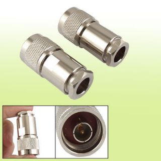 Silver Tone N Type Male Coaxial Adapter for RG8 LMR400 RG165 RG213 