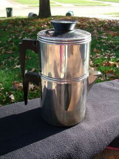 Vtg Drip Coffee Pot Vollrath 18 8 Stainless Steel Ware Camping Stove 