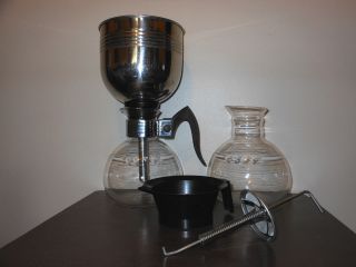 Vintage CORY Coffee Pot Vacuum Carafe Stainless Steel Maker Perculator 