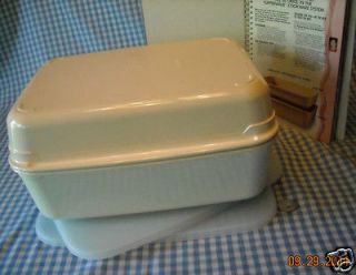 Tupperware~NEW~RECTANGLE STACK ROASTER+COOKBOOK~Microwave~Ultra 5+3qt 