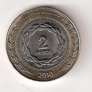   pesos 2010 BIMETALLIC coin 200º MAY REVOLUTION   BICENTENNIAL