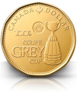   ANNIVERSARY OF GREY CUP UNCIRCULATED $1 COIN FROM MINT ROLL NR #222