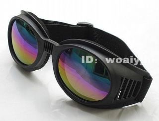   Goggles Black Frame Colored Ski Motorcycle Helmet Glasses Eyewear