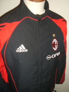 ADIDAS AC MILAN FOOTBALL TRACKSUIT TOP SIZE MEDIUM BLACK