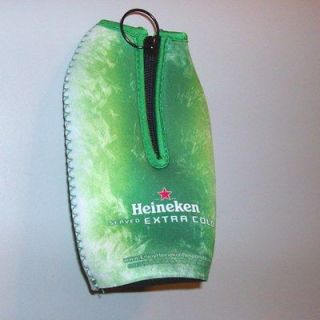 Heineken Beer Bottle Koozie with Zipper