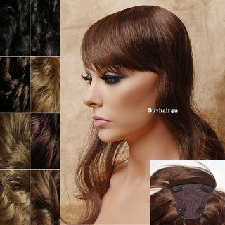   on Bangs Fringes Hairpieces Wigs Top Skin Cover Hair Toppers 9 Colors