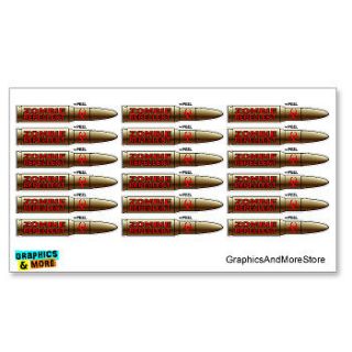   Rifle Bullets Red   AK 47 AR 15   Set of 18   Window Stickers