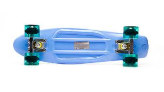 Retro Plastic Skateboard Blue CRUISER Banana Board + Penny Grip Tape 