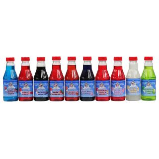 10 Flavor Combo Pack Snow Cone & Shaved Ice Syrup  Pint Great Northern 