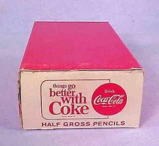 Old Original DRINK COCA COLA REFRESHING Box of Six Dozen Pencils NOS 