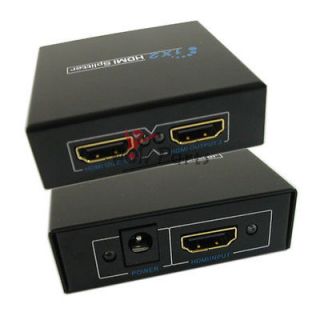 Port HDMI Splitter Adapter 1 to 2 Audio Video AV for HDTV PC DVD STB