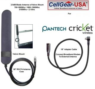 Blade External Antenna w/Velcro For Cricket Pantech UM185 3G 4G LTE 