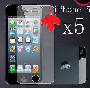 5X Clear Screen Protector For apple iphone 5 LCD Screen++ Cleaning 