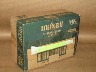 10 Maxell VHS tapes T 120 Plus P/I PI New in box