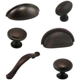 Cosmas Oil Rubbed Bronze Cabinet Hardware Knobs, Bin Cup Handles Pulls 