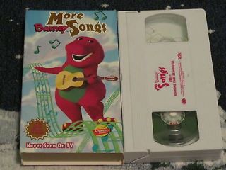MORE BARNEY SONGS~ACTIMATES VHS VIDEO TAPE~FREE U.S. SHIP~BJ BABY BOP 