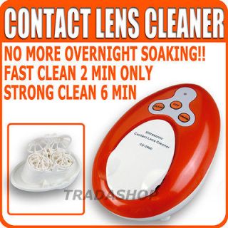 Ultrasonic Contact Lens Cleaner 2 Minutes Clean Daily Care Solution 