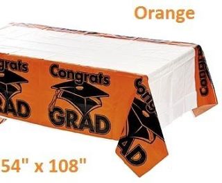 Orange Grad GRADUATION 2012 Party Supply Table Cover