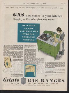 1931 ESTATE GAS RANGE COOK OVEN STOVE OIL BURN HAMILTON