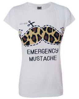 Darkside Womens Emergency Mustache Stencil Animal Leopard Wild Spotty 