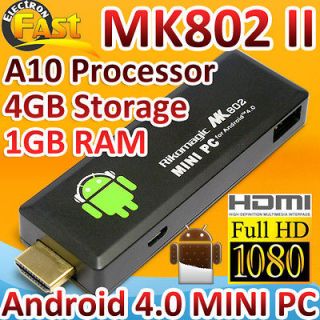   MK802 II Android 4.0 Mini PC 1080P HD Google TV Box Wifi Player Dongle