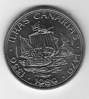 100 Escudos From Portugal KM# 646   DISC.CANARY ISLANDS