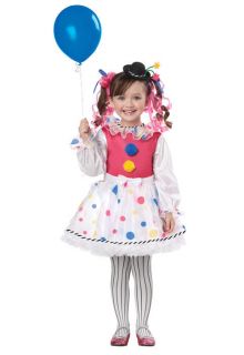   Clown Cute Circus Girls Toddler Childrens Halloween Costume Brand New