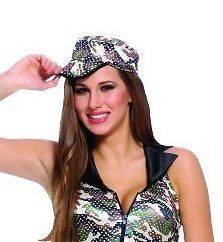 Sequin Camo Military Cap Green Costume Hat