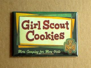 Girl Scout Cookies Box FRIDGE MAGNET vintage style