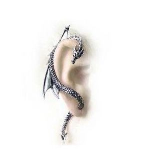 1PC Gothic Antique Silver Clip Earrings Ear Cuff Dragon Shape Earring