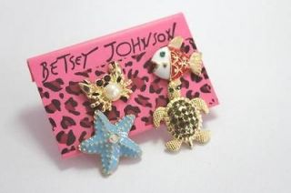  Johnson Turtle Starfish Crab fish Ocean series group earrings # E13