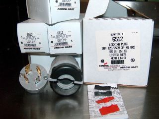 Made in USA NEMA L14 30P Cooper 125/250V 30A Generator Audio Locking 