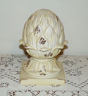 Shabby FRENCH COUNTRY Ivory Finial ~ Small Space Home Decor