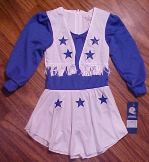   Dallas Cowboys Girls CHEERLEADER Uniform Halloween Costume Sz 2T   XL