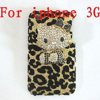 Bling Shiny Hello kitty Hard Case Cover for iPhone 3G 3GS T8 NEW