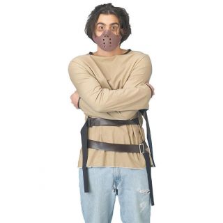 HANNIBAL LECTER STRAIGHT JACKET & MASK COSTUME   Adult Fancy Dress One 