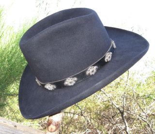 Farrell Hat Durango Custom Western Design Black Felt Leather Band 