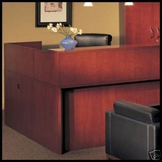 OFFICE RECEPTION DESK RECEPTIONIST STATION L SHAPED NEW Cherry or 