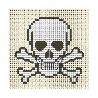 SKULL & CROSSBONES ~ Full counted cross stitch kit, Pirate