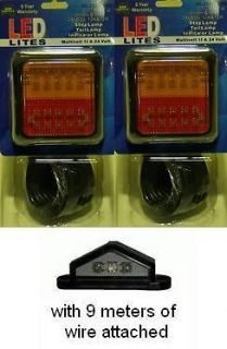 VOLT LED TRAILER LIGHT KIT COMBO ALL WITH 9 METER WIRE ATTACHED 