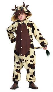 Childs Brown Spotted Cow Animal Costume Pajamas