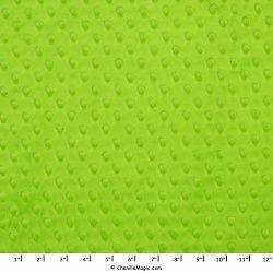 MINKY DOT BRIGHT LIME CHENILLE FABRIC 30X36 SOFT