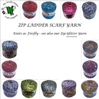 ZIP LADDER SCARF KNITTING YARN   50g ball   knits as Firefly   various 