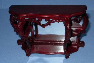 VINTAGE BESPAQ HIGHLY CARVED COMMODE TABLE DOLLHOUSE FURNITURE 