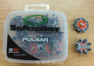 Softspikes PULSAR Small Metal Thread Golf Cleats Spikes   Silver/Gray
