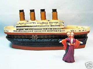 Titanic Cruise Ship with dancers trinket box Nautical
