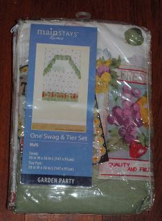 PC Window Curtains~Garde​n Party~Seeds~Co​untry Kitchen