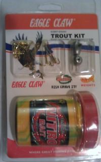 Eagle Claw Trout Kit   Nitro Dough & Fish Tackle Strawberry